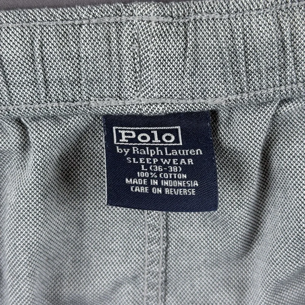 Polo Ralph Lauren Men's Gray 100% Cotton Pajama Pants L Drawstring Lightweight